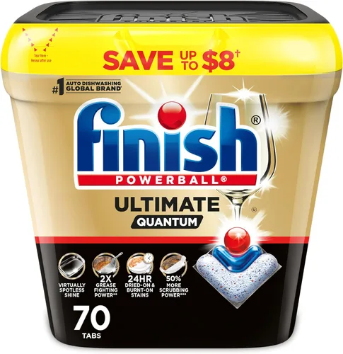 Miniatura 14 de Finish Ultimate Infinity Shine - Cápsulas para lavavajillas, detergente sin necesidad de pre-enjuague, elimina manchas quemadas, con Protector