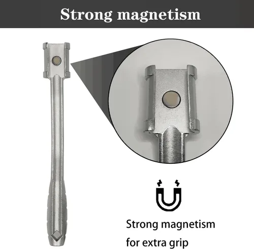 Miniatura 2 de Barra extensora de llave universal, herramienta de amplificador de par, herramienta de llave de extensión de 13.5 pulgadas con orificio cuadrado
