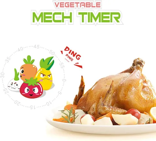 Miniatura 4 de Temporizador mecánico de hortalizas de dibujos animados de 60 minutos, temporizador de cocina mecánico, contadores de alarma ruidosos, temporizador
