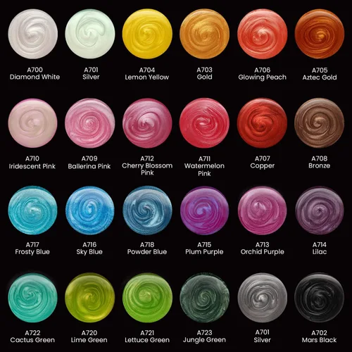 Miniatura 3 de ARTEZA Juego de Pintura de Acuarela Metálica de 24 Colores, Acuarelas Brillantes en Medias Pastillas con Pincel de Agua y Caja de Hojalata, Pinturas