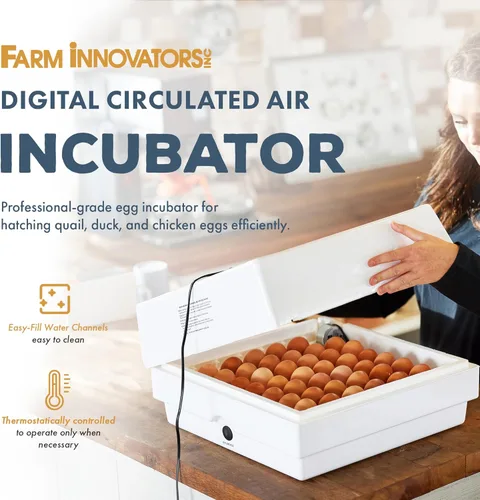 Miniatura 2 de Farm Innovators Modelo 2450 Pro Series Incubadora digital de huevos circulados con giro automático de huevos y control de humedad, capacidad de 41