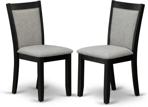 Miniatura 4 de East West Furniture ANMZ3-AB6-06 - Juego de mesa y sillas de cocina de 3 piezas contiene una mesa de comedor redonda con pedestal y 2 sillas