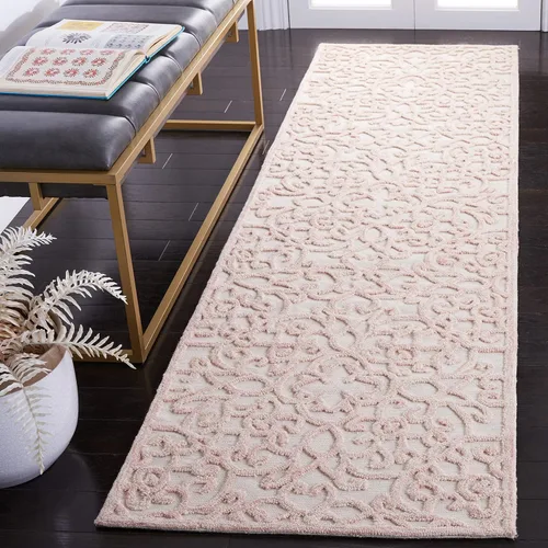 Miniatura 26 de SAFAVIEH Trace Collection - Alfombra decorativa de 2 x 3 pies, marrón y marfil, lana hecha a mano, ideal para zonas de alto tráfico en entrada, sala