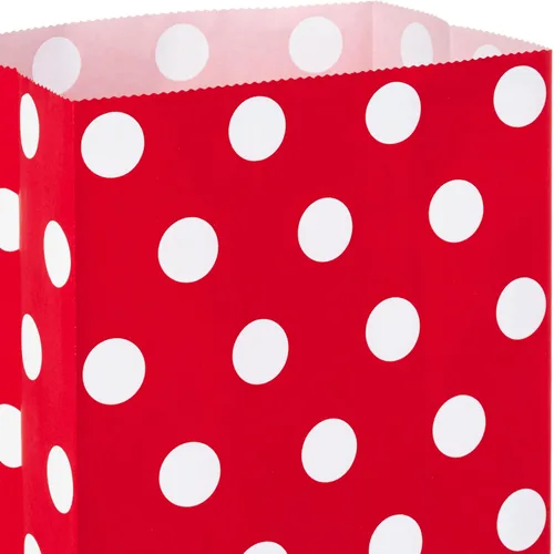 Miniatura 6 de Hallmark Bolsas rojas para obsequios de fiesta y golosinas envueltas, diseños variados