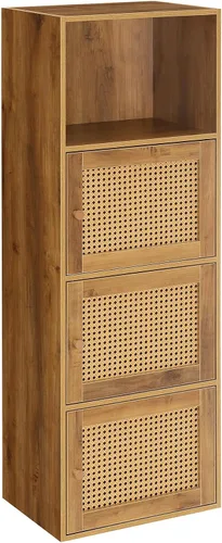 Miniatura 13 de Convenience Concepts Xtra Storage - Armario de 2 puertas de tejido bohemio de 16.5 pulgadas, organizador de almacenamiento moderno con estante, 2