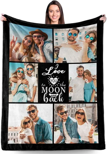 Miniatura 16 de Manta personalizada con fotos, regalos personalizados para el día de San Valentín para él y ella, mantas personalizadas de franela suave
