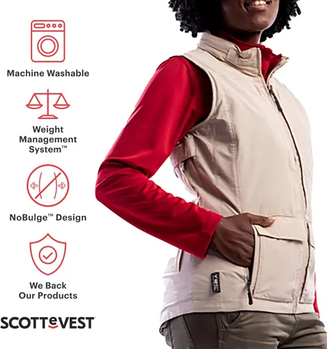 Miniatura 2 de SCOTTeVEST Q.U.E.S.T. Chaleco de viaje para mujer 42 bolsillos seguros Anti-Pickpocket