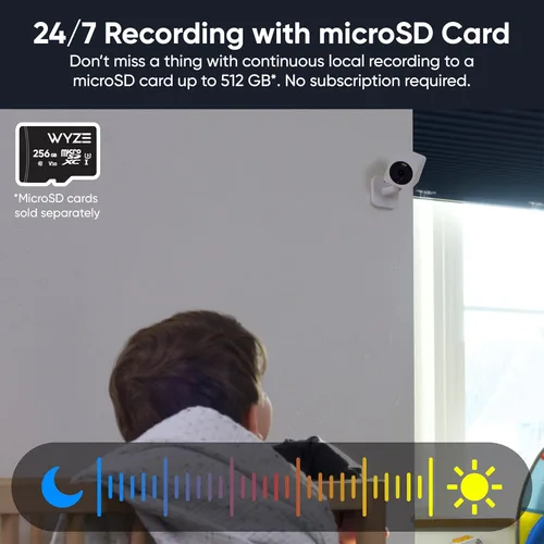Miniatura 8 de WYZE OG Cámaras de seguridad wifi para exteriores, para la casa, para interior, visión nocturna a color, con foco, audio bidireccional