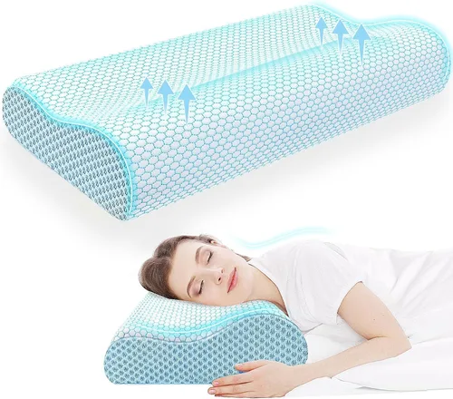 Miniatura 15 de CloudBliss Almohada cervical ergonómica para dormir, almohada cervical cervical para aliviar el dolor de cuello, almohada de espuma viscoelástica