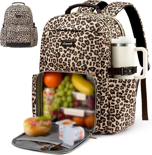 Miniatura 31 de LOVEVOOK Mochila para laptop para mujer con bolsillo para taza de gran capacidad, bolsa de computadora portátil de 15.6 pulgadas, mochila de viaje