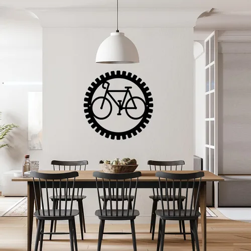 Miniatura 3 de Excmoky Arte de la pared del metal de la bicicleta de la bicicleta, arte de la pared del metal de la muestra de la pared del corte del laser