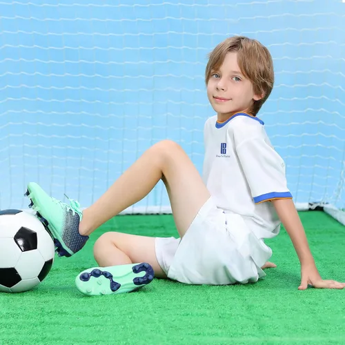 Miniatura 2 de Brooman - Zapatos deportivos con tacos para niños y niñas, zapatos de fútbol para usar al aire libre