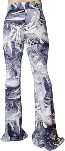 Miniatura 17 de ShopMyTrend - Pantalones de yoga largos con piernas anchas y acampanadas estilo palazzo, con cintura alta, para mujer