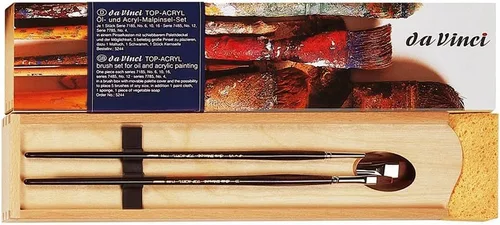 Miniatura 10 de da Vinci Brushes 4250DV - Juego de pinceles para acuarela, tamaño 2, tamaño inclinado 10, ovalado tamaño 12, negro 3