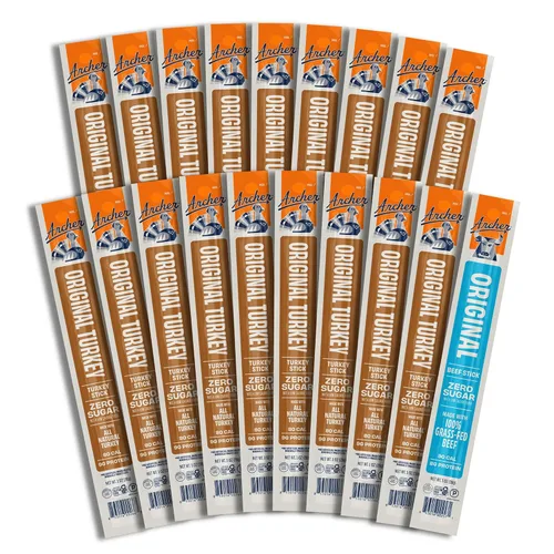 Miniatura 9 de Archer Jerky Mini palitos de pavo - Palitos de pavo totalmente naturales, aperitivo de proteína para personas, aperitivo de carne, sin gluten, keto