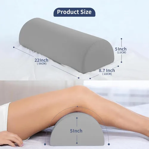 Miniatura 2 de Almohada debajo de la rodilla para dormir de espalda, almohada de media luna para piernas, almohada de espuma viscoelástica para dormir de espalda