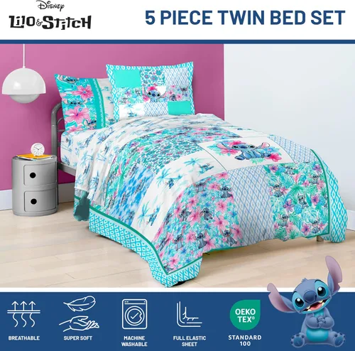 Miniatura 4 de Jay Franco Juego de edredón para niños incluye sábanas y fundas de almohada - Juego de cama suave y acogedor para decoración elegante de la Multi