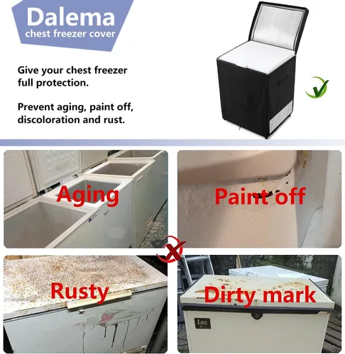 Miniatura 5 de Cubiertas para Congelador Profundo para Exteriores, Cubierta Resistente 600D Duradera para Congelador de Pecho Impermeable, Cubiertas de Congelador