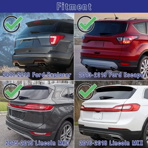 Miniatura 6 de Brazo y cuchilla del limpiaparabrisas trasero compatibles con Ford Explorer 2011-2019, Ford Escape 2013-2019, Lincoln MKC 2015-2019, Lincoln MKX