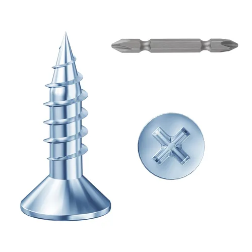 Miniatura 19 de Wensilon (385 piezas) Tornillos de cabeza plana negros para madera, tornillos autorroscantes de cabeza plana para metal rápido, equipados con kit