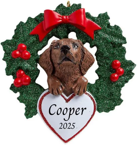 Miniatura 14 de Adornos personalizados para árbol de Navidad 2025 para mascotas, Chihuahua con corona, recuerdo para los amantes de los perros de los cachorros