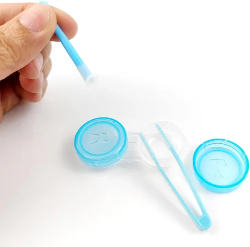 Miniatura 3 de ROYHOO Juego de 20 fundas de herramientas de inserción y removedor de lentes de contacto coloridas, pinzas de contacto portátiles con punta suave