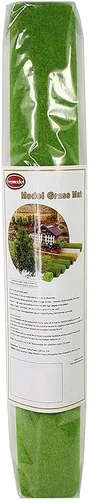 Miniatura 2 de CP138 - Alfombra de césped artificial para trenes color verde hierba, 15.7 x 39.4 in o 15.7 x 39 pulgadas para decoración de manualidades
