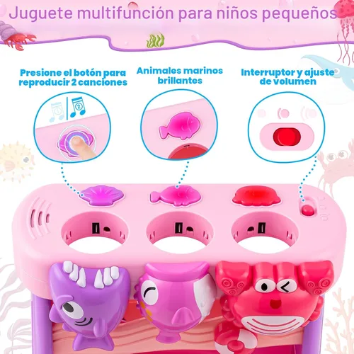 Miniatura 3 de V-Opitos Juguetes musicales para niños de 1 y 2 años, juguetes interactivos de alimentación con pelota, juguetes educativos Montessori, regalos