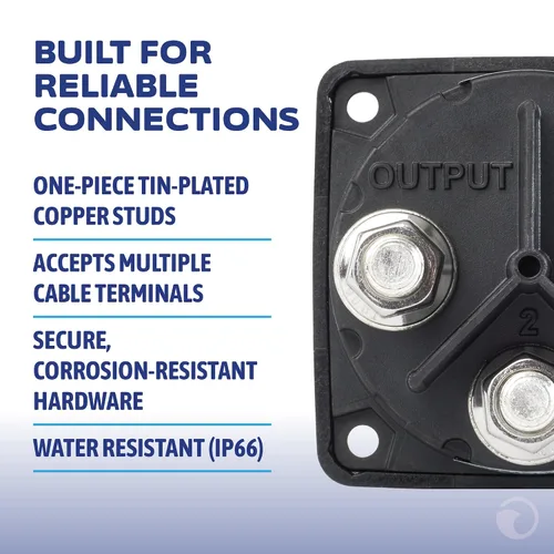 Miniatura 5 de Blue Sea Systems 6008200 Serie m-Series Mini Interruptor de batería Selector de 3 posiciones, negro