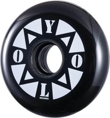 Miniatura 3 de Rollerex YOLO - Ruedas para patines en línea, paquete de 2 (rodamientos, espaciadores y arandelas opcionales), ruedas de repuesto duraderas
