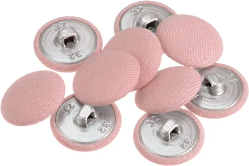 Miniatura 71 de HARFINGTON 10 botones de tela de 24L cubiertos de tela de 0.59 pulgadas, vástago de metal, botones de costura redondos para trajes, blusas de Azul