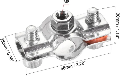 Miniatura 2 de uxcell Soportes de tubería de montaje en techo de pared, abrazadera de soporte de tubo ajustable de acero inoxidable 304 para tubo de 0.591-0.748