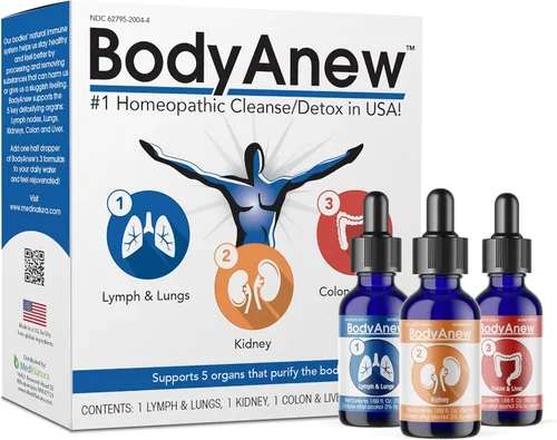 MediNatura BodyAnew Cleanse/Detox – Gotas de limpieza que apoyan 5 órganos para la purificación corporal – 5 oz