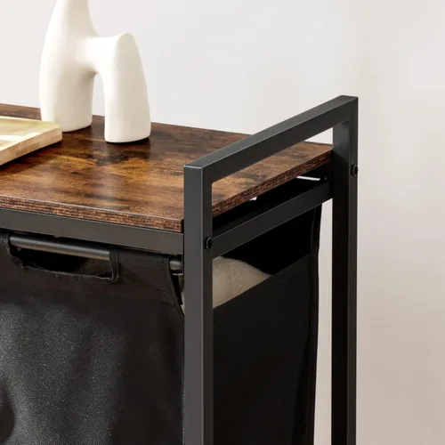 Miniatura 7 de HOOBRO Clasificador de Ropa 4 Secciones, Cesta de Lavandería con Ruedas, 4 × 10.5 Gal (40 L), Cesta de Lavandería con Ruedas, Bolsas de Tela Oxford