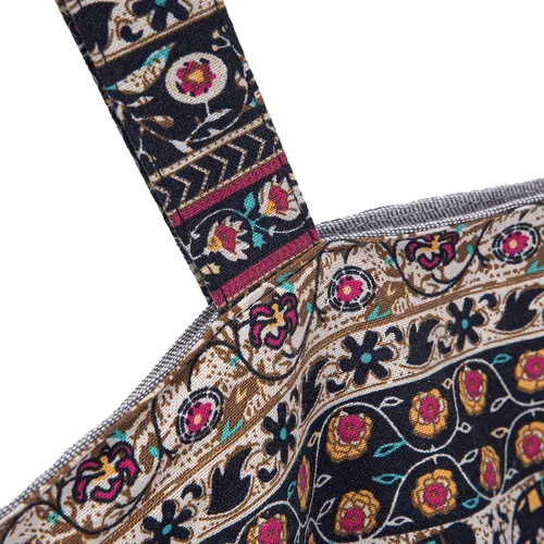 Miniatura 9 de OPQRSTU Bolso de mano hippie para mujer, bolso bohemio de gran capacidad, bolsos de hombro para turistas portátiles