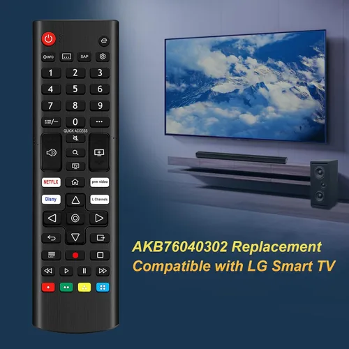 Miniatura 6 de AKB76040302 - Repuesto de control remoto compatible con LG Smart TV 55UQ7570PUJ 55UQ7070ZUE 86UQ7590PUD 27LQ625S 27LQ600S-WU 27LQ600SWU 27LQ615S
