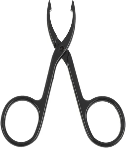 Miniatura 7 de WLLHYF 2 piezas de tijeras para cejas, pinzas con mango de punta recta, removedor de tijeras para cejas, cabello facial, cuidado de las cejas