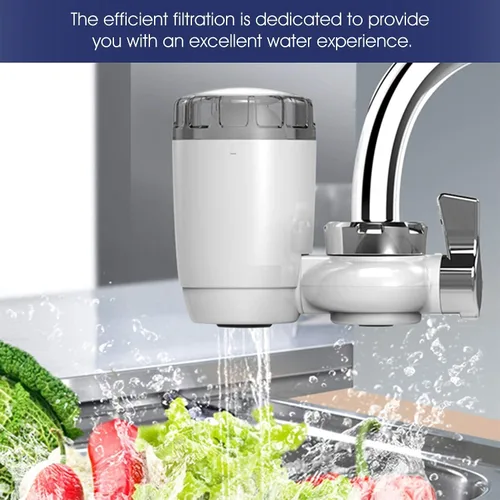 Miniatura 2 de Filtro de grifo, sistema de purificación eficaz, reduce el plomo y el mal sabor, purificador de agua sin BPA, paquete de 4 de repuesto (WF-03F-4PCS)