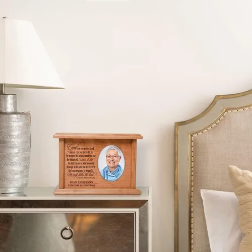 Miniatura 7 de LifeSong Milestones Urnas para cenizas, urnas femeninas adultas para cenizas, marco de fotos personalizado para adultos, urnas de cremación grabadas