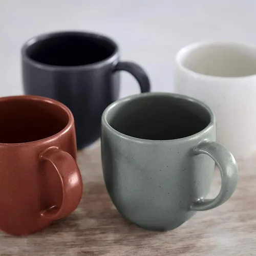 Miniatura 2 de Casafina Taza de cerámica de cerámica de 11 onzas, colección Pacifica, sal (blanco) Vajilla apta para microondas y lavavajillas Acristalamiento