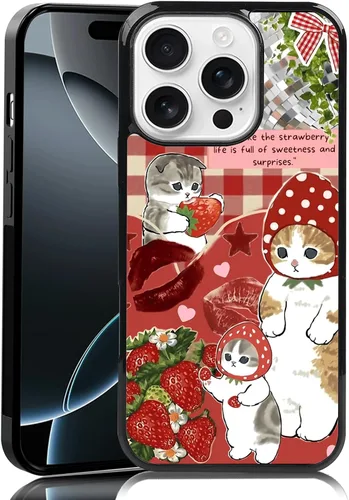 Miniatura 53 de Elegante funda de teléfono con diseño de gato Marie compatible con iPhone 11, funda de encaje dorado para iPhone, a prueba de golpes, rosa fucsia