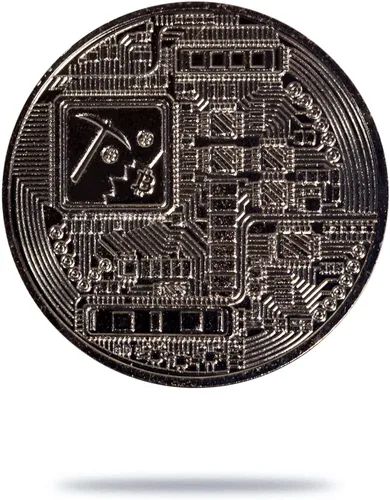 Miniatura 2 de Cryptochips Blacked Bitcoin (BTC) Criptomoneda física Criptomoneda conmemorativa que puede HODL