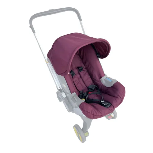 Miniatura 9 de Kits de cambio de cojín de asiento, ropa, sombrilla, toldo para cochecito compatible con asiento de automóvil y cochecito Doona (negro)