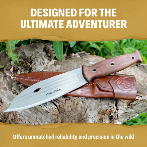 Miniatura 6 de Cuchillo Condor Bushlore - Cuchillo de Bushcraft - Acero de alto carbono 1075 - Mango de nogal - Afilado escandinavo - Cuchillos de hoja fija