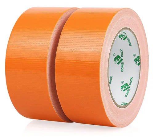 Miniatura 18 de BOMEI PACK Cinta de conducto amarilla de 4 pulgadas de ancho, cinta adhesiva industrial resistente al agua de color 9.0 mil x 4 pulgadas x 55 m