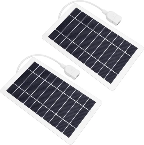 Miniatura 8 de Cargador de panel solar USB de 5 V 5 W, kit de panel solar portátil para cámara, carga de teléfono celular, campamento, senderismo, viajes al aire