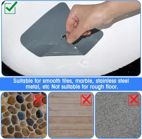 Miniatura 4 de Yinkin 6 Piezas Cubiertas de Desagüe para Mantener Alejados los Insectos Tapones de Silicona para Piso de Ducha y Bañera Tapones de Desagüe