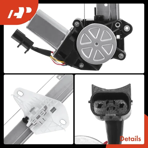 Miniatura 7 de A-Premium Elevalunas eléctrico con motor delantero del lado del conductor compatible con Honda Civic 2016-2018 (solo estilo de carrocería Sedan)