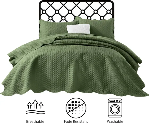 Miniatura 449 de MOONLIGHT20015 Edredón tamaño King (106 x 96 pulgadas) con 2 fundas de almohada (20 x 36 + 2 pulgadas) para todas las estaciones, juego de cama Azul
