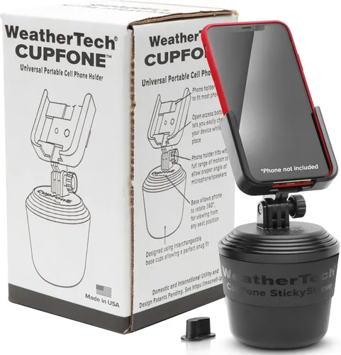 Miniatura 19 de WeatherTech CupFone con extensión – Soporte ajustable y universal para teléfono móvil con portavasos para coche y camión – Mejor diseño para carga